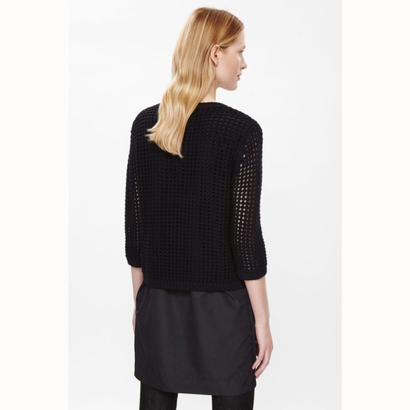 COS Navy Dress w/ Lace Stitch Jumper - Picture 5 of 6